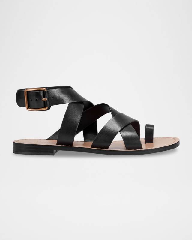 Lollie Flat Leather Sandals